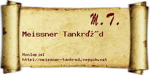Meissner Tankréd névjegykártya